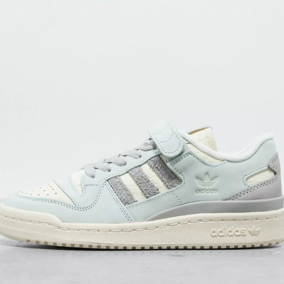 New Adidas Men sz 18 Forum 84 Low Linen Green Grey Off White FZ6298 Sneaker - Picture 4 of 12